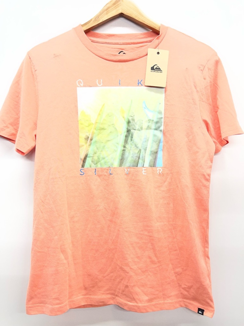 Quiksilver Peach Coral Graphic Short Sleeve Tee